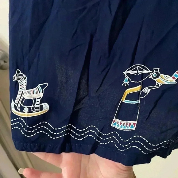 Global Desi Placement Print A-line Kurta with Bell Sleeves Size S - Picture 5 of 11